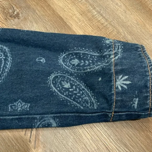 LEVI'S x SNOOP DOGG BLUE PAISLEY/BANDANA 420 HEMP DENIM CHORE JACKET Men's Sz S